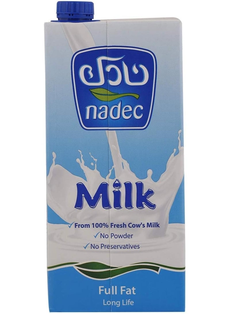 Nadec Full Fat Long Life Milk 12 x 1Liter - Image 2